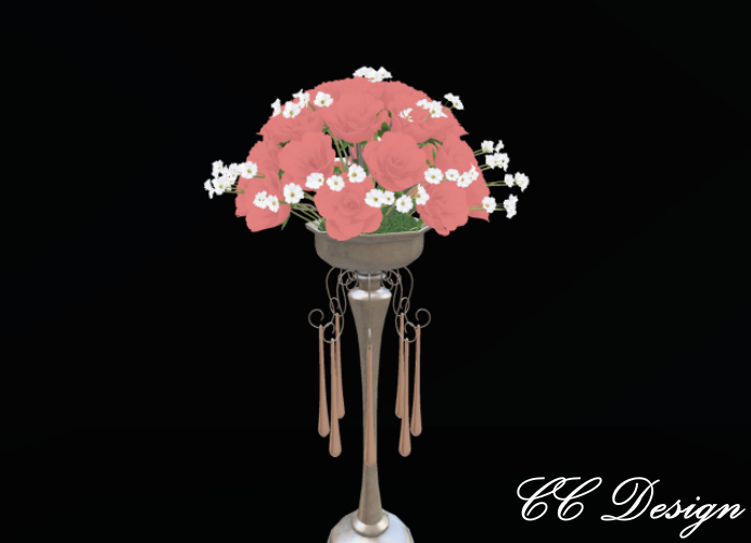 *CC* Wedding Centerpiece Romantic Roses Indiared