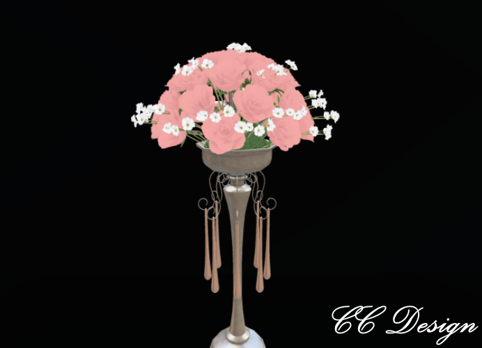*CC* Wedding Centerpiece Romantic Roses Lightcoral