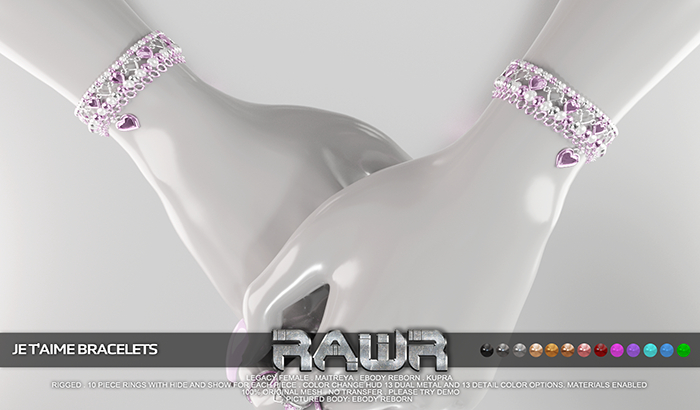 RAWR! Je t'aime Bracelets DEMO (add me)