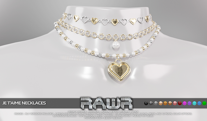 RAWR! Je t'aime Necklaces DEMO (add me)
