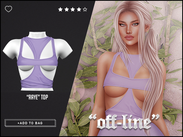 "Off-Line" x "Raye" Top / Periwinkle