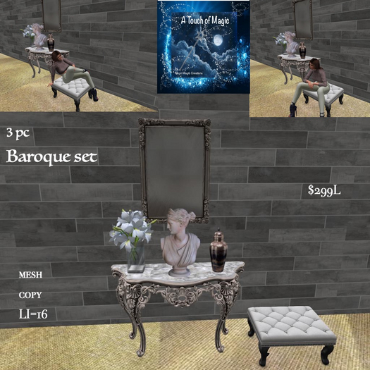 3 pc.Baroque set-Box LI=16