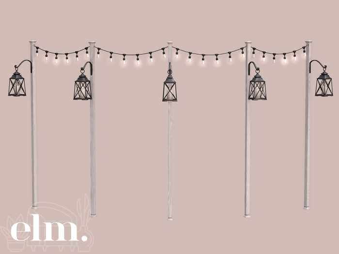 Elm. Camelia String Lights [White]