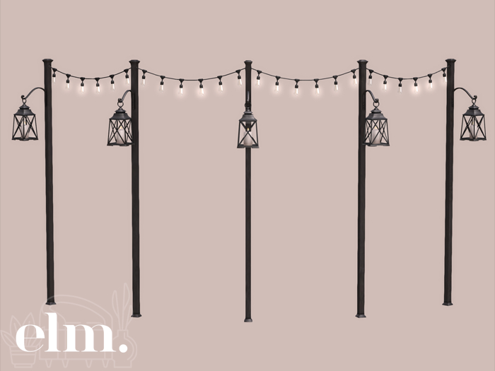 Elm. Camelia String Lights [Black]