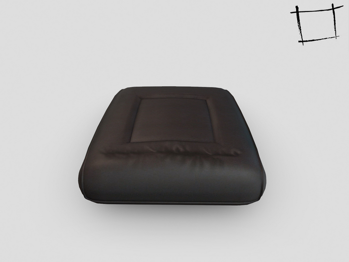 Full Perm Black Floor Cushion
