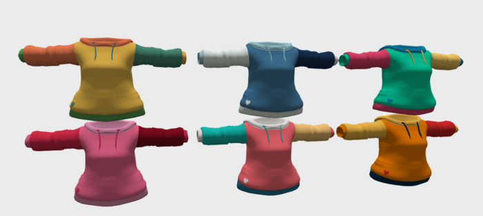 [boxed] Puchimono Hoodie mod - Colorblocks