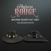POISON ROUGE Heathen Hearth Hat Grey