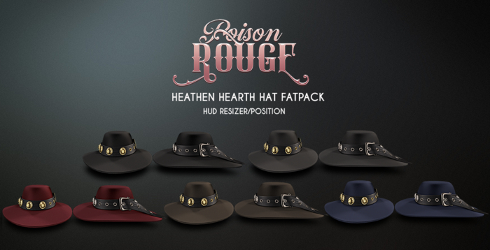 POISON ROUGE Heathen Hearth Hat FATPACK 