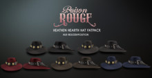 POISON ROUGE Heathen Hearth Hat FATPACK 