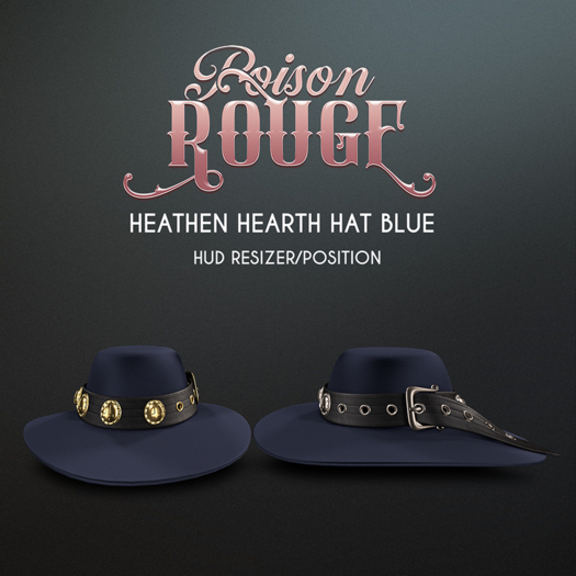 POISON ROUGE Heathen Hearth Hat Blue