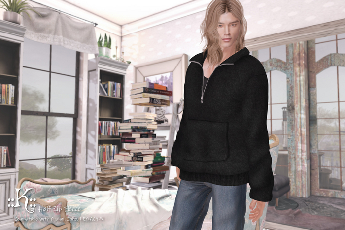 ::K:: Half Zip Fleece Gray [wear]