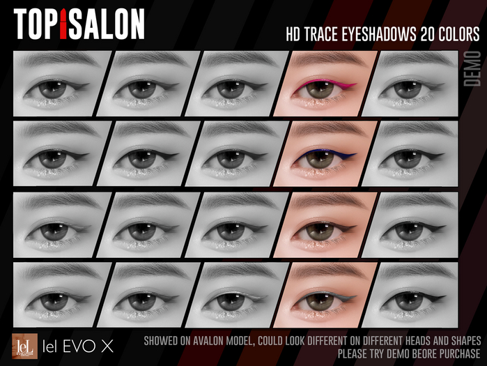 TOP1SALON - HD TRACE EYESHADOW (Lelutka X/Evo) DEMO