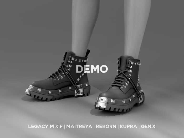$NT Studded Combat Boots DEMO