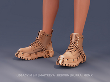 $NT Studded Combat Boots NUDE