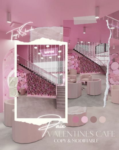 [DEPAIX] * Valentines Cafe Backdrop