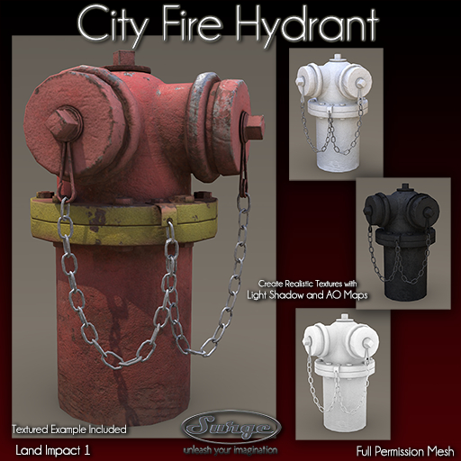 City Fire Hydrant - Original Full Perm Mesh