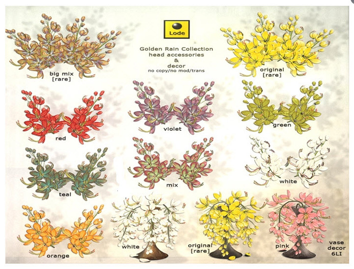 *LODE* Head Accessory - Golden Rain BIG [original] RARE