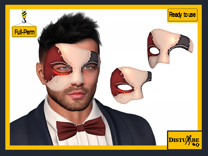 Second Life Marketplace - ::DisturbeD:: Venetian Carnival Half Face ...