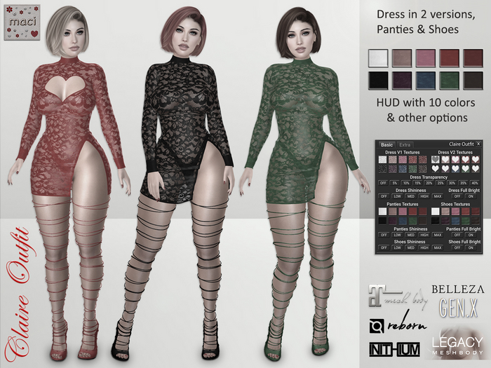Maci ~ Claire Outfit DEMO