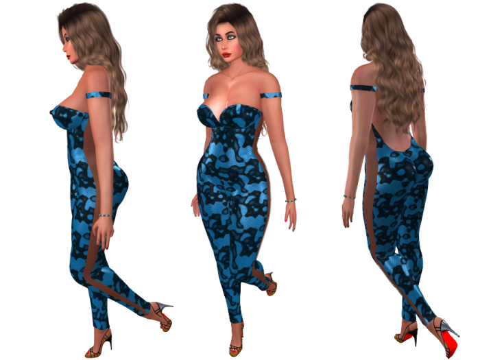 SINDY -Snakeskin Jumpsuit for Ultra Vixen Busty Body