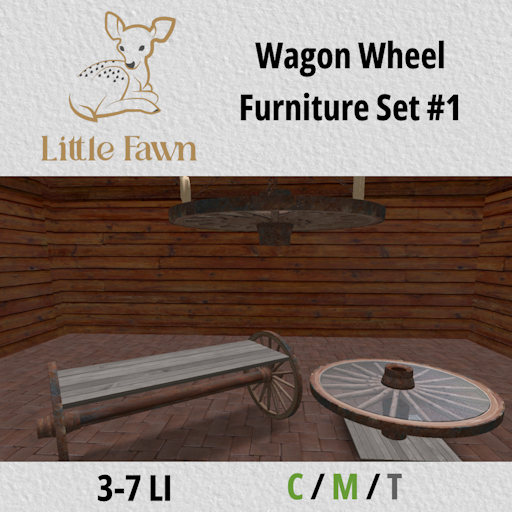 ~LF~ Wagon wheel Furniture set