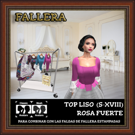 *SD* FALLERA S-XVIII - TOP LISO (ROSA FUERTE)