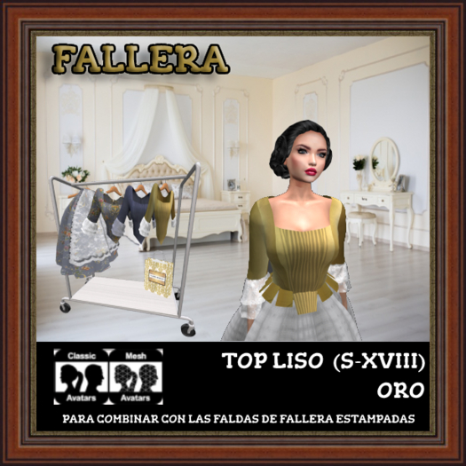 *SD* FALLERA S-XVIII - TOP LISO (ORO)