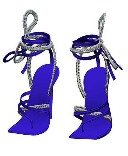 #UNIVERSA - Ramona Strap Heels - Blue