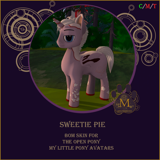 *M* Open Pony MLP BOM Skin  Sweetie Pie