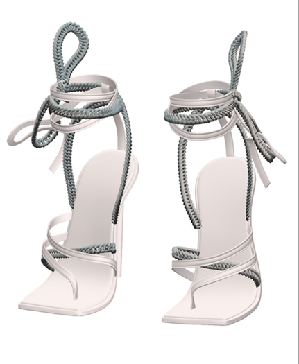 #UNIVERSA - Ramona Strap Heels - White