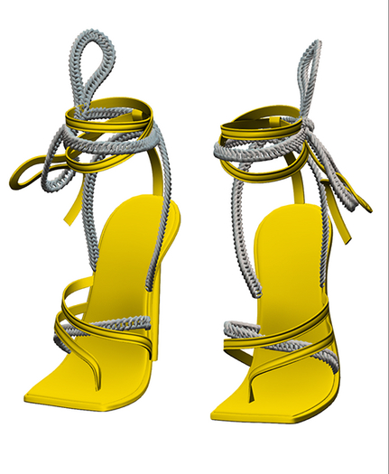 #UNIVERSA - Ramona Strap Heels - Yellow