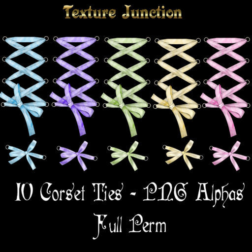 ~TJ~  10 Pastel Corset Ties 2 Types