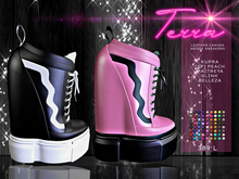 Terra Wedge Leather Sneakers, 70 Colors,Luna Chelsea