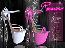Roux, Patent Leather Latex, Curved Stilettos Heels, Kupra,[SP] PEACH,Maitreya,Slink,Belleza,Legacy . Luna Chelsea