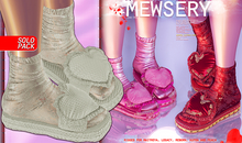 #MEWSERY Lovespell {#12 Check-Pearl} Slides & Socks