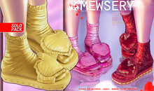 #MEWSERY Lovespell {#10 Silk-Champagne} Slides & Socks
