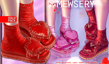 #MEWSERY Lovespell {#3 Silk-Ruby} Slides & Socks