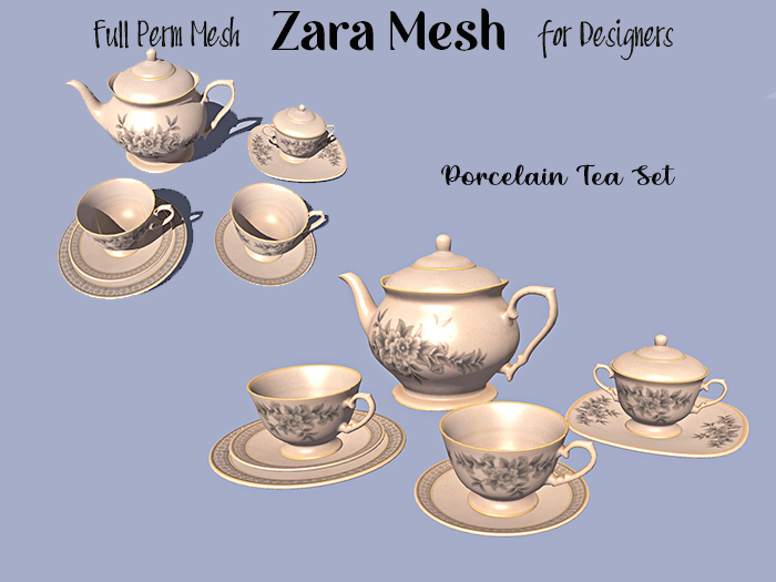 ZM - Kitchen - Porcelain Tea Set FULL PERMS
