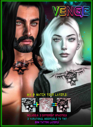 VENGE - BOM - 'Thanatos' Chest Tat  *Add Me*