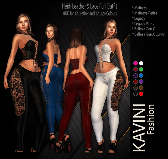 Kavini (Heidi) Leather & Lace Fatpack (Colours In-Store)