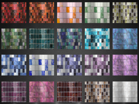 Second Life Marketplace - Squares Of Glass Nail Texture Hud ONLY