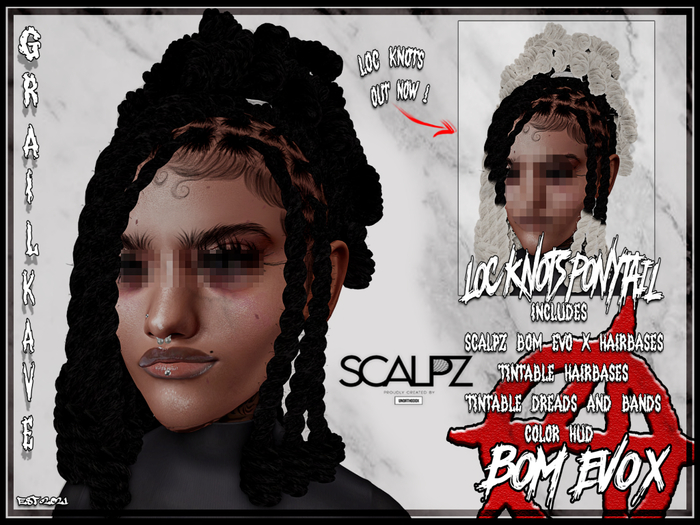 [GK] LOC KNOTS PONYTAIL [ADD ME]
