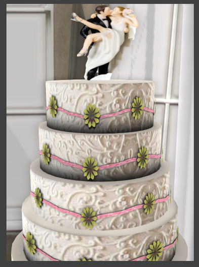 Le Coeur Weddings - Sunflower Cake Pink & Pale Yellow (BAGGED)