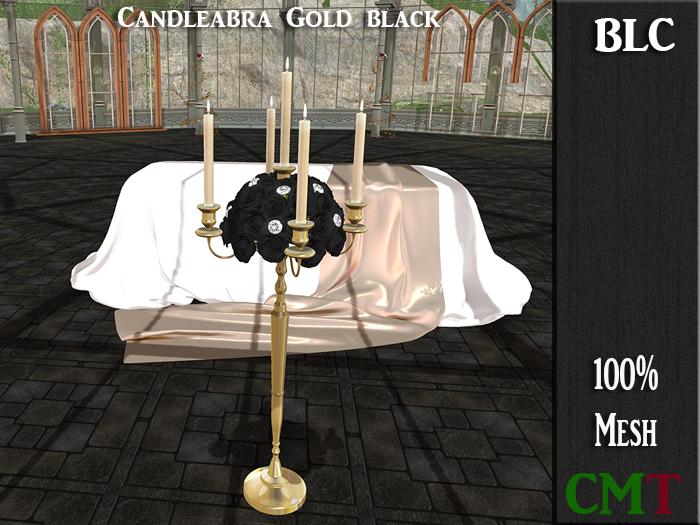BLC Candelabra Gold black