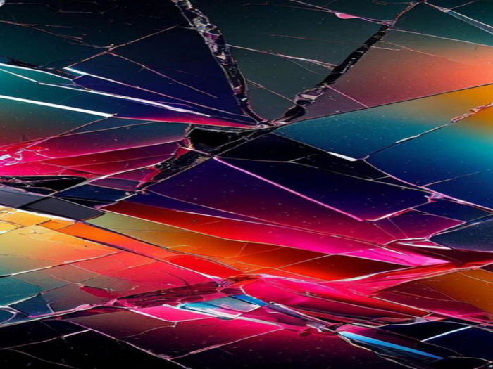 Shattered Neon Glass Texture