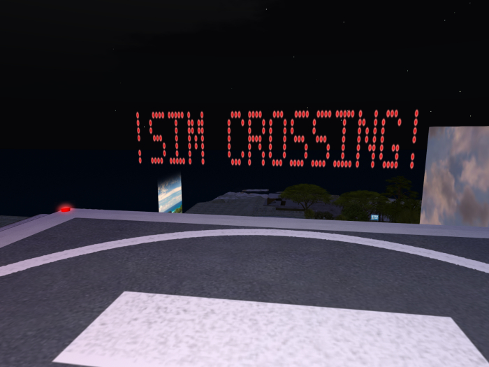 Sim Crossing Glowing & Scrolling Sign - CONDAH Exports