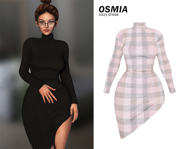 OSMIA - Ophelia.Cozy Dress - Soft Plaid