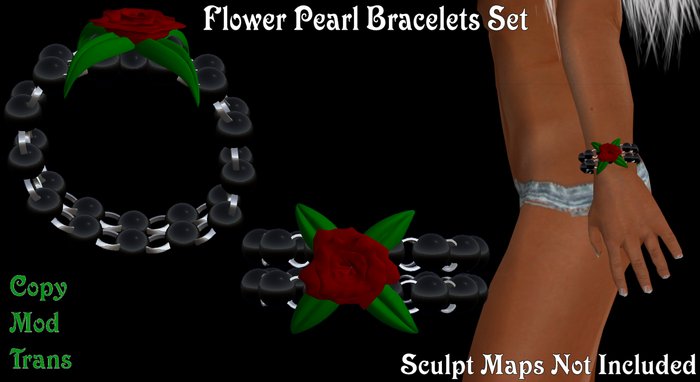 Flower Pearl Bracelet Set