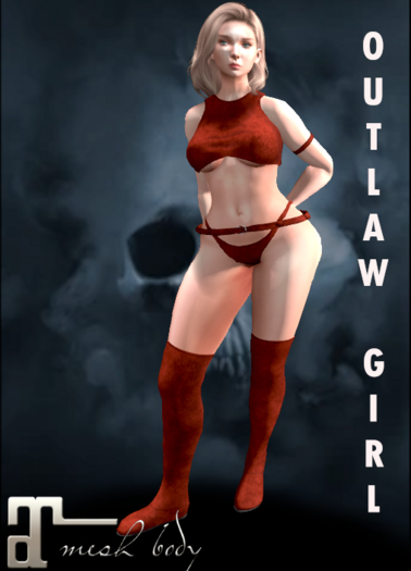 Red Leather Outlaw Girl ~Maitreya