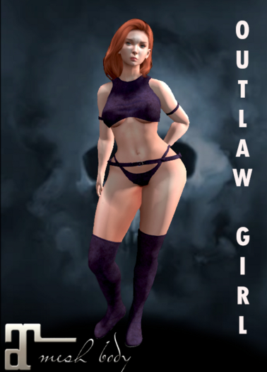 Purple Leather Outlaw Girl ~Maitreya